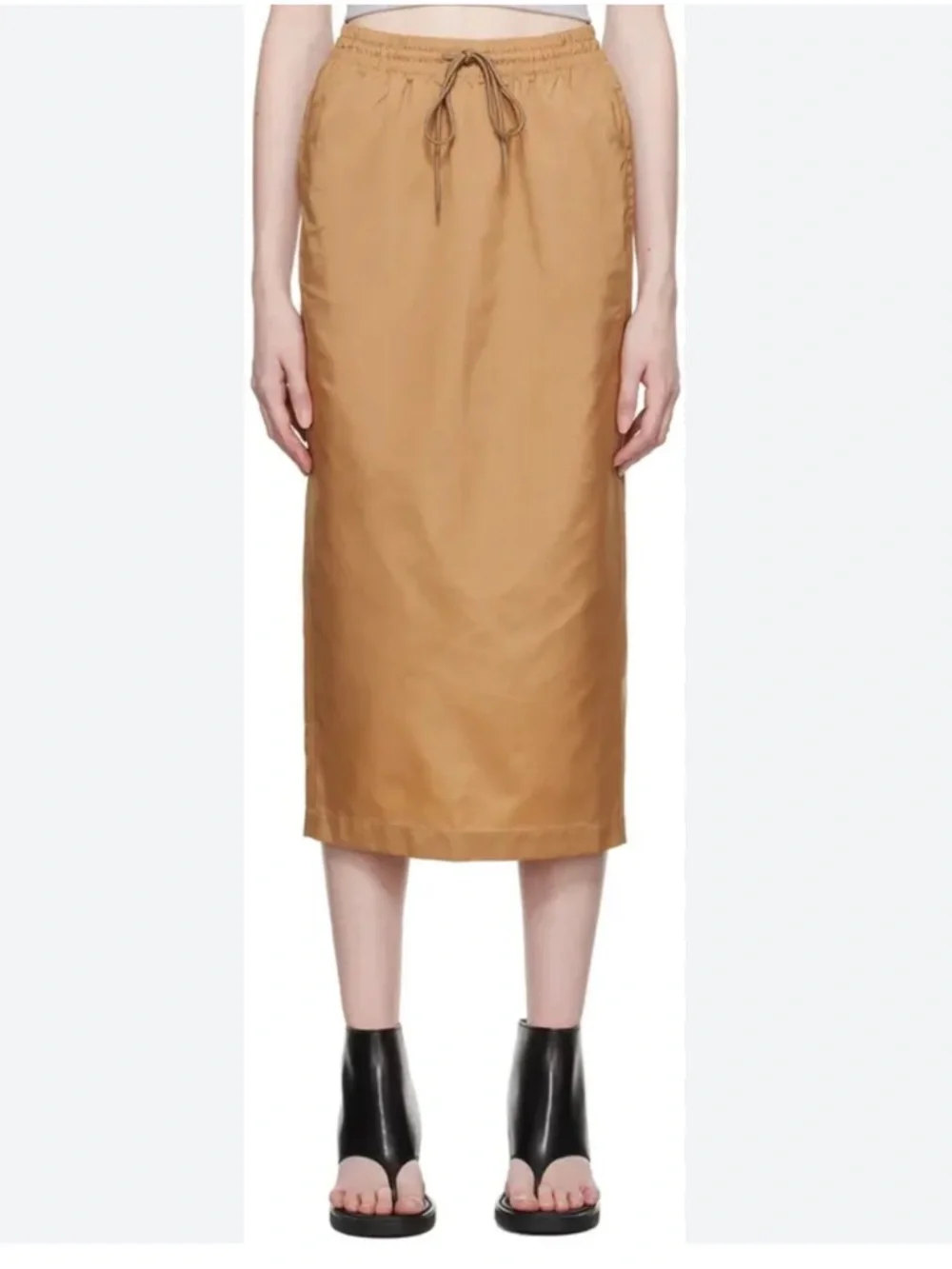 WARDROBE.NYC Utility Midi Skirt - Tan Size: L